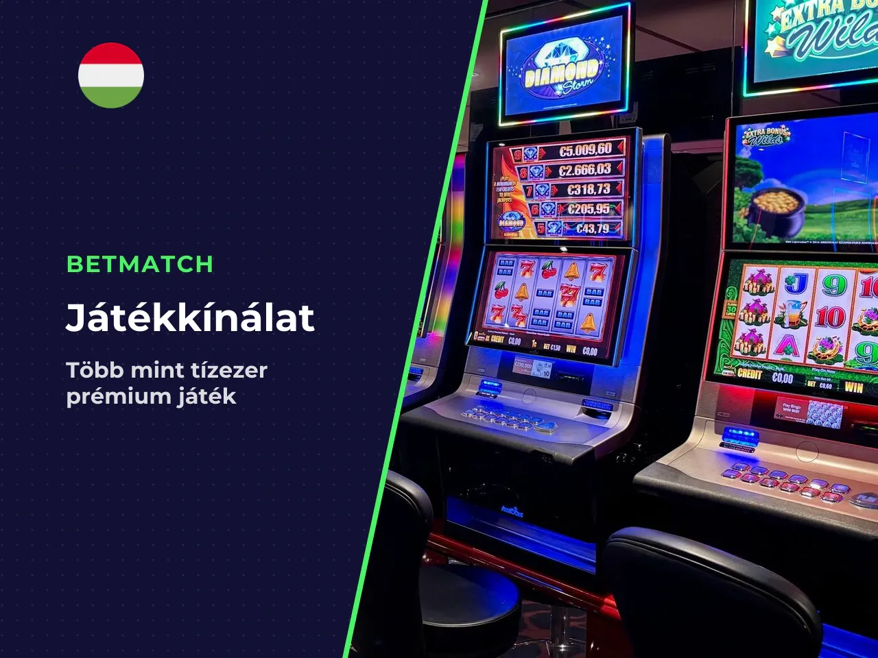 Játékkínálat a Betmatch oldalon. A platform