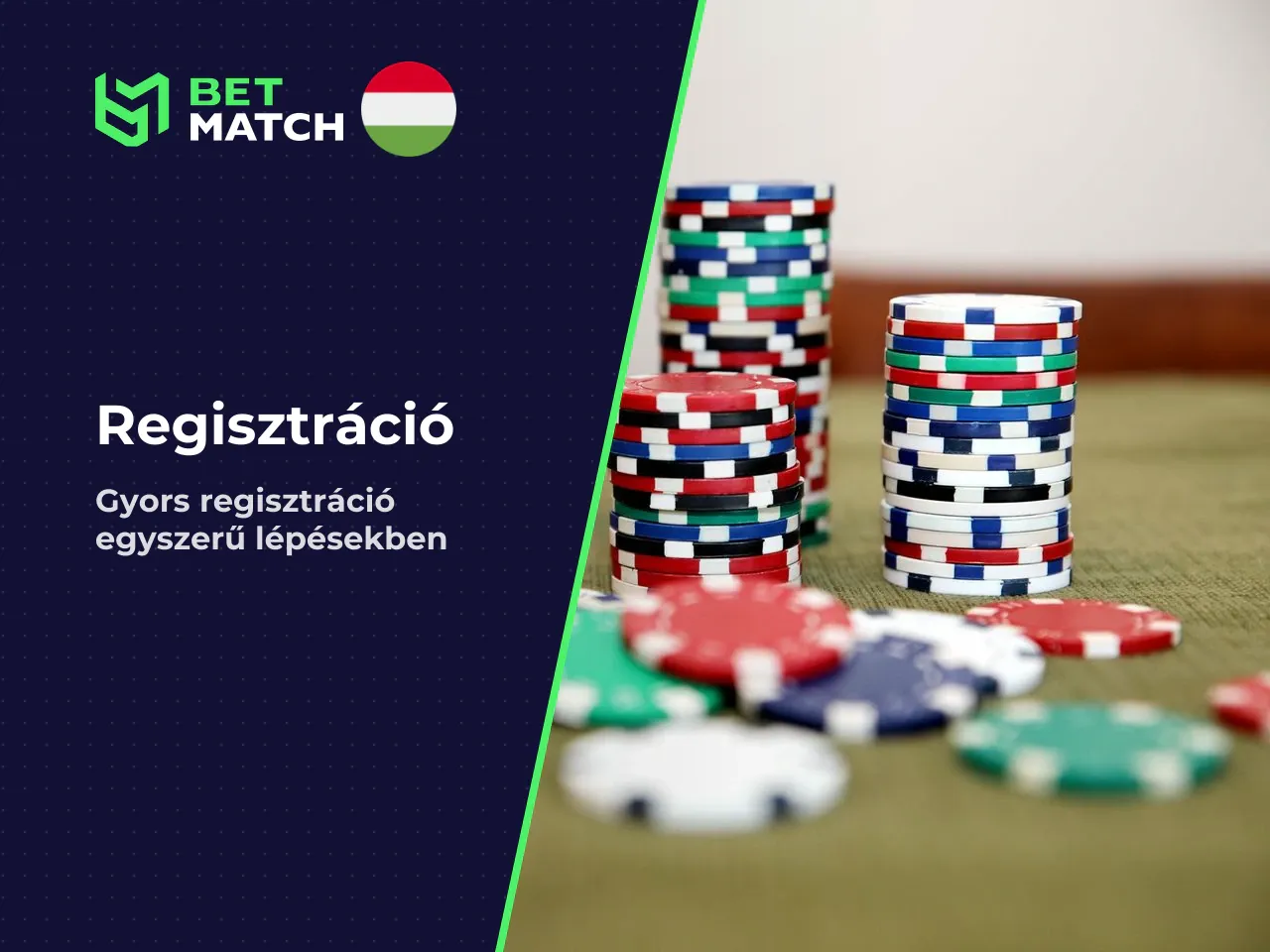 A regisztráció a Betmatch oldalán jellemzően
